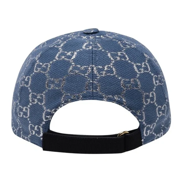 GUCCI Canvas Lame GG Monogram Baseball Hat M Gucci Canvas Lame GG Monogram Rush Baseball Hat M Gardenia  main image 2